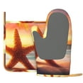thumbnail image 3 of Disketp Starfish Sunset Sea Beach Oven Mitts And Potholders Bbq Gloves-Oven Mitts And Pot Holders With Recycled Infill Silicone Non-Slip Cooking Gloves For Cooking Baking Grilling, 3 of 9