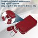 thumbnail image 3 of Funda Universal para llave de vehículo de coche de piel de vaca con cremallera multifuncional duradera | Funda para llave de coche, soporte para dinero de bolsillo para llave remota automática, color rojo, 1 Uds. Unique Bargains accesorios de alarma para vehiculos, 3 of 7