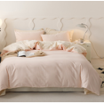 thumbnail image 2 of Nvzi Juego de sábanas, juego de sábanas y fundas de almohada, juego de cama individual, ropa de cama de hotel, decoración del hogar (albaricoque rosa), 2 of 4
