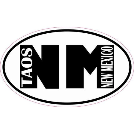 5in x 3in Oval NM Taos New Mexico Sticker