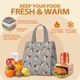 thumbnail image 5 of Beagle and Dog Footprints Insulated Lunch Bag for Women & Adults,Large Portable Soft Cooler Lunch Bag,Thermal Food Storage Tote with Pearl Cotton,8.66L,8.75x5.75x9.5 Inch, 5 of 6
