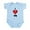 Sky Blue, variant on CafePress - Vintage I Heart Pig Infant Bodysuit - Baby Light Bodysuit, Size Newborn - 24 Months