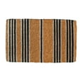 thumbnail image 4 of HomeRoots 573913 18 x 30 in. Brown & Black Coir Striped Outdoor Door Mat, 4 of 5