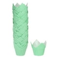 thumbnail image 1 of 50Pcs Forros para Cupcakes de Tulipán, Papel Estándar para Hornear, Envoltorios Antiadherentes Desechables para Cumpleaños, Banquetes y Fiestas, Azul, 1 of 6