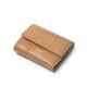 thumbnail image 3 of Cartera pequeña de piel de oveja Cartera corta para mujer Monedero plegable de cuero tejido a mano con clip para billetes, 3 of 6
