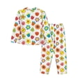 thumbnail image 2 of Wukai Cartoon Flowers Print Women's Pajama Set - Soft Long Sleeve Sleepwear for Comfort and Style-Large, 2 of 9
