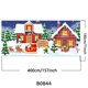 thumbnail image 3 of Snow Garage Door Christmas Holiday Garage Door Cover Outdoor Large Merry Christmas Snowman Santa Claus Dwarf Horizontal Tapestry 400X180cm, 3 of 6
