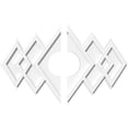 thumbnail image 1 of Ekena Millwork CMP28X18ZE2-06000 6 in. ID x 8.75 in. Rectangle Zoe Architectural Grade PVC Contemporary Ceiling Medallion - 2 Piece, 1 of 1