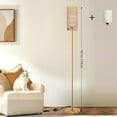 thumbnail image 2 of Floor Lamp for Living Room Farmhouse Rattan Floor lamp Modern Standing lamp with HandWorked Rattan Shade Tall Lamp with Foot Switch, 2 of 7