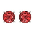 thumbnail image 3 of Clara Pucci 3Ct Natural Garnet Round Cut VVS1 Push Back Stud 18k Solid hypoallergenic Gold Designer Earrings For January, 3 of 7