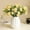 💖 White_New#806, variant on Blaxill Artificial Flowers, Home Decor, Spring Festival Decorations, Fake Daffodil Bouquet, 3 Stems Yellow/White, Party/Wedding