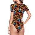 thumbnail image 4 of Naloa Daisies Flowers Women's Short-Sleeved Onesie, One-Piece Swimsuit for Parties, dates, clubs - Large, 4 of 9