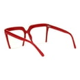 thumbnail image 4 of Womens Gold Metal Stud Crop Bottom Oversize Cat Eye Eyeglasses Red, 4 of 4