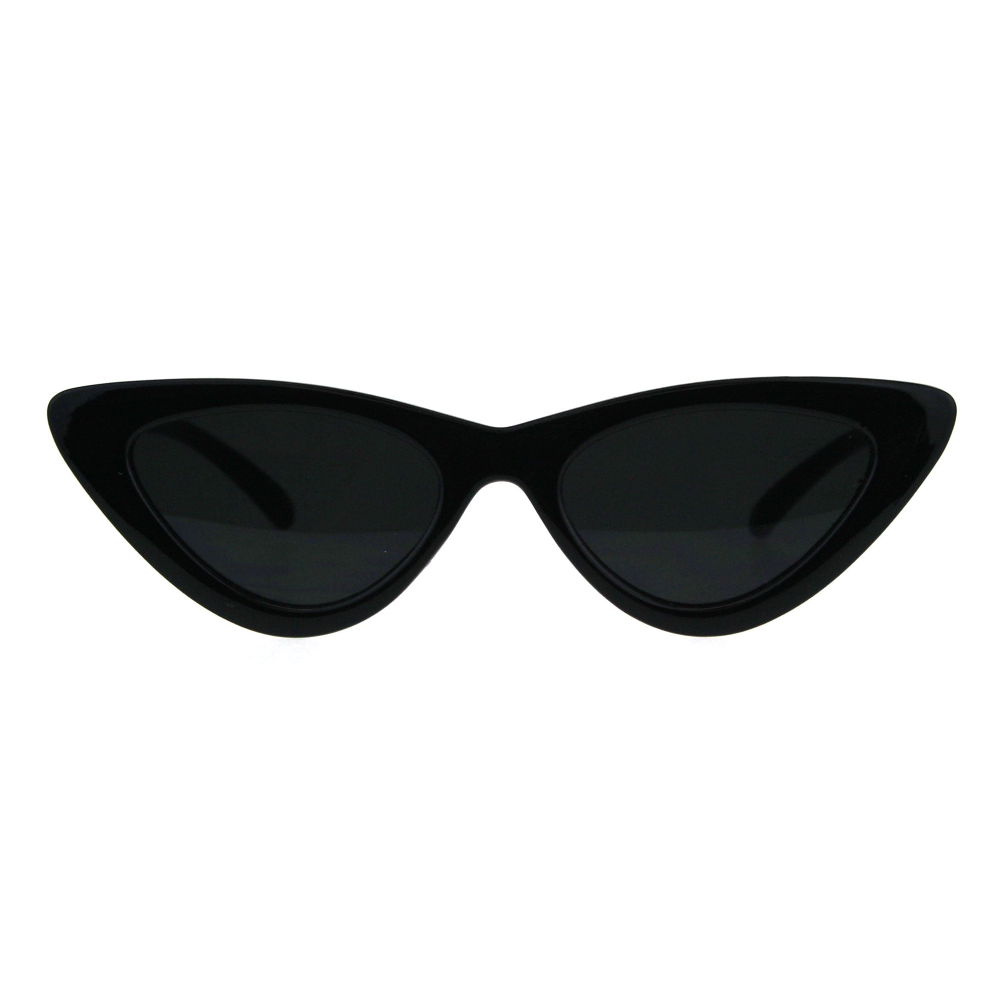 Womens Gothic Retro Cat Eye Plastic 20s Sunglasses Black - Walmart.com