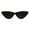 black, variant on Womens Gothic Retro Cat Eye Plastic 20s Sunglasses Black