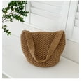 thumbnail image 5 of Zhengup Korean Handmade Woven Bag, Fashionable Grass Woven Bag, Woven Bag, Water Bucket Bag, Beach Vacation Bag, 5 of 6