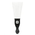 thumbnail image 3 of 3Pcs Metal Afro Comb African American Pick Comb Hair Brush Hairdressing Styling Tool Black Fist, 3 of 8