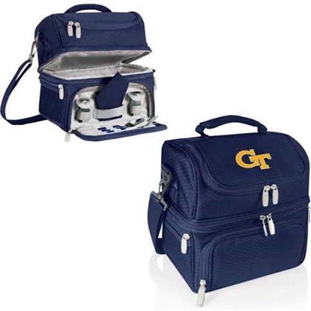 Picnic Time 512-80-138-194-0 Georgia Tech Yellow Jackets Digital Print Pranzo Personal Cooler Lunch Box Tote, Navy