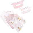 thumbnail image 2 of Yoga Sprout Baby Girl Cotton Bandana Bibs and Headbands 5pk, Unicorn, One Size, 2 of 2