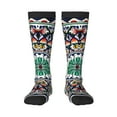 thumbnail image 1 of Fotbe Colorful With Blue Oriental Calcetas Divertidas Estampadas para Hombre y Mujer, Calcetas de Algodón hasta la Rodilla para Caminar, Correr, Enfermería y Embarazo, 1 of 6