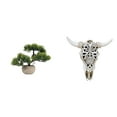 thumbnail image 1 of Colección De Bonsáis Artificiales, Plantas Artificiales, Centros De Mesa, Cabeza De Vaca, Decoración De Pared, Adorno Colgante, Escultura De Toro, Arte Para Oficina, Dormitorio Estilo, 1 of 8
