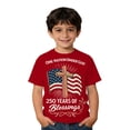 thumbnail image 4 of Gunia Kids Boys 250 Anniversary Shirt Short Sleeve 4Th Of July Independence Day Flag Patriotic Casual Crewneck Tops Tee Breathable T-Shirt For Toddler To Teen 1-13 Years, 4 of 4