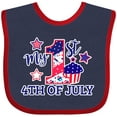 thumbnail image 3 of Inktastic My 1st 4th of July with Stars and Cupcake Boys or Girls Baby Bib, 3 of 4