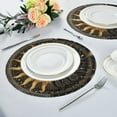 thumbnail image 6 of Round Placemat Heat Resistant & Wrinkle-Free Dining Table Decor Placemat For Home & Weddings Mestery Sun Illustration, 6 of 7