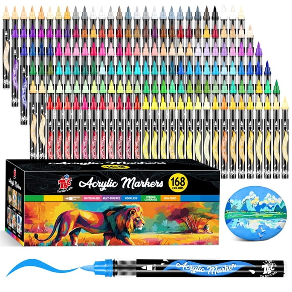 Marcadores de pintura acrílica TBC 168 colores a base de agua