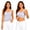 Clear, variant on Tank Tops For Women Built In Bra Seamless Tank Top with Pads Stretchy Cami Support Layer Sleep Cami Top White XXL