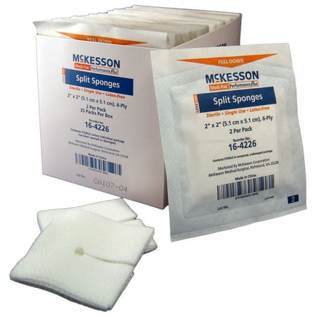 McKesson I.V. Drain Split Dressing 16-4226 Box of 70, White