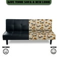 thumbnail image 5 of SCRAWLGOD Vintage Rooster Sunflower Print Beige Futon Cover Armless Sofa Covers Sofa Bed Covers Stretch Futon Couch Cover Sofa Slipcover Thick Stay in Place Furniture Protector, 5 of 7