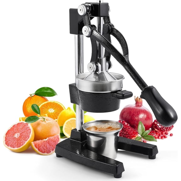 Cast Iron Manual Juicer Heavy Duty Hand Press Citrus Squeezer for Orange Lemon Lime Pomegranate Commercial Grade