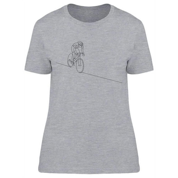 Cycling Line Draw T-Shirt Women -Image by Shutterstock, Female Small
