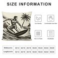 thumbnail image 5 of GOSMITH Palm Tree Decorative Throw Pillow Covers Sand Beach Surfing and Tropical Coconut Palms Blue Sky White Cloud Print Square Pillow Cases Cushion Covers for Home Sofa Bed, 5 of 5