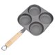 thumbnail image 3 of Sartén para huevos de 4 tazas, sartén para huevos de hierro fácil de limpiar, evita que se pegue, con mango de madera para el desayuno, 3 of 10
