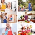 thumbnail image 5 of Delantal de cocina de 1 pieza con cuello ajustable y bolsillo central visible con lazos largos para mujeres y hombres | Cocinero, 5 of 5
