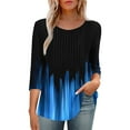 thumbnail image 2 of Weiqiqre Plus Size Tops for Women Pleated Summer Tops 2025 Ruffle Bell Sleeve Fasion Trendy Spring Blouses, 2 of 9