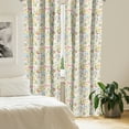 thumbnail image 2 of Ambesonne Colorful Curtains, Cartoon Animals Tree, Pair of 28"x95", Multicolor, 2 of 5