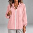 thumbnail image 5 of NominalSnug Zip up Hoodies for Women Long Sleeve Top Hooded Sweatshirts Loose Fit Jackets with Pocket, 5 of 7