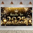 thumbnail image 4 of FUNDUFI Happy 2025 New Year Banner Background Decoration 2025 Christmas Party Supplies For New Year Celebration 45.3X70.8 Inch, 4 of 6