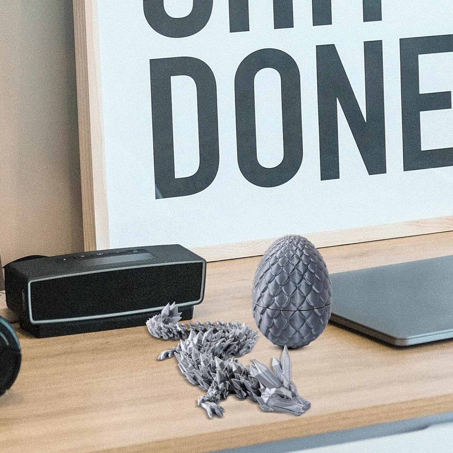 Home Office Desk Decor3D Printed Dragon Egg Crystal 3D Dragon Fidget Toys for Adult Articulated Dragon Egg Surprise Dragon Gifts