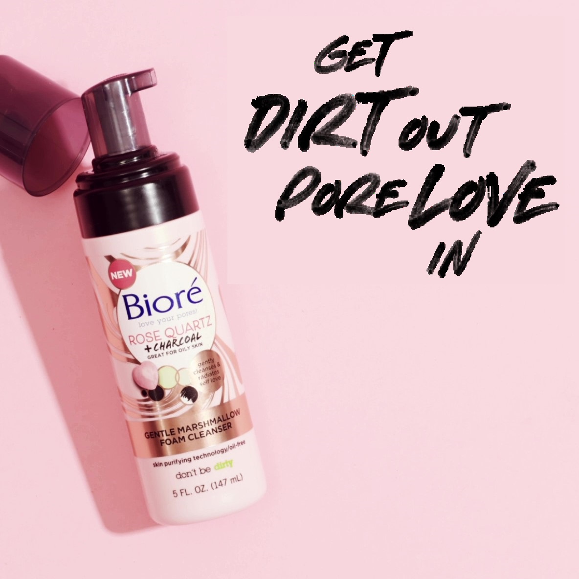 biore rose quartz foam cleanser