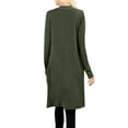 thumbnail image 3 of J. METHOD Women's Open Front Long Sleeve Cardigan Casual Basic Lightweight Soft Sweater with Slouchy Pockets NEWJ1440 Army Green L, 3 of 5