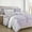 Lilac/White, variant on All Season 10-Piece Comforter Set - Reversible Marble Print Bedding with Plush Down Alternative Fill - Perfect for Year-Round Use, Queen Size, Lilac/White