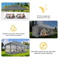 thumbnail image 3 of HOTEEL 10x20 Heavy Duty Canopy Tent, Pop up Gazebo with Netting Screened ,Waterproof Ez up Canopy with Sidewalls, Outdoor Instant Party Tent for Backyard,Gray, 3 of 10