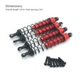 thumbnail image 1 of 4 Pcs 1/12 RC Cars Shock Absorber Upgraded Adjustable Replacing Parts Modification Kit Replacement for WLtoys 12402-A A323 12409 Red, 1 of 7