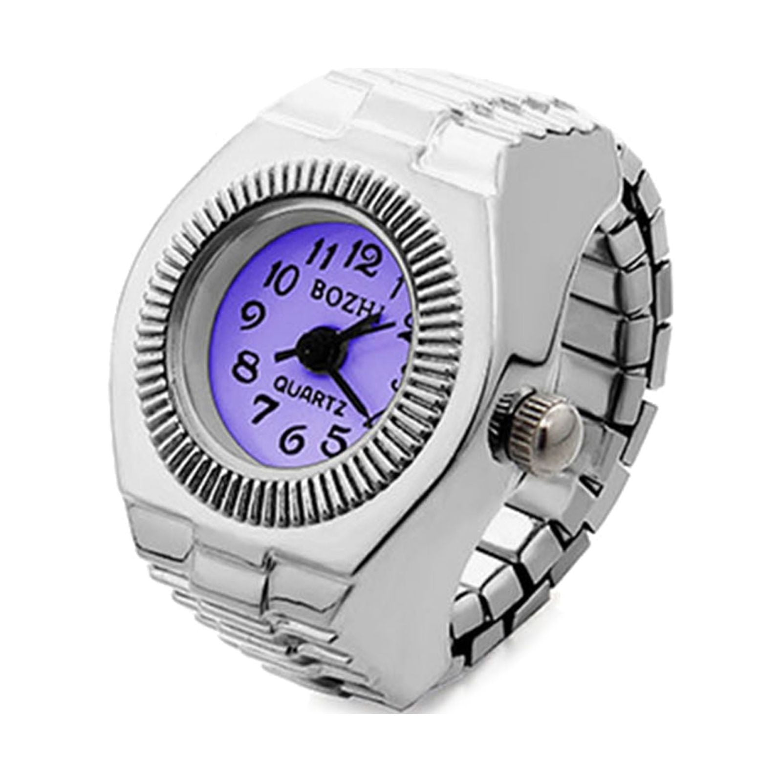 Stebcece Ring Watch Fashionable Quartz Analog Round Ring 