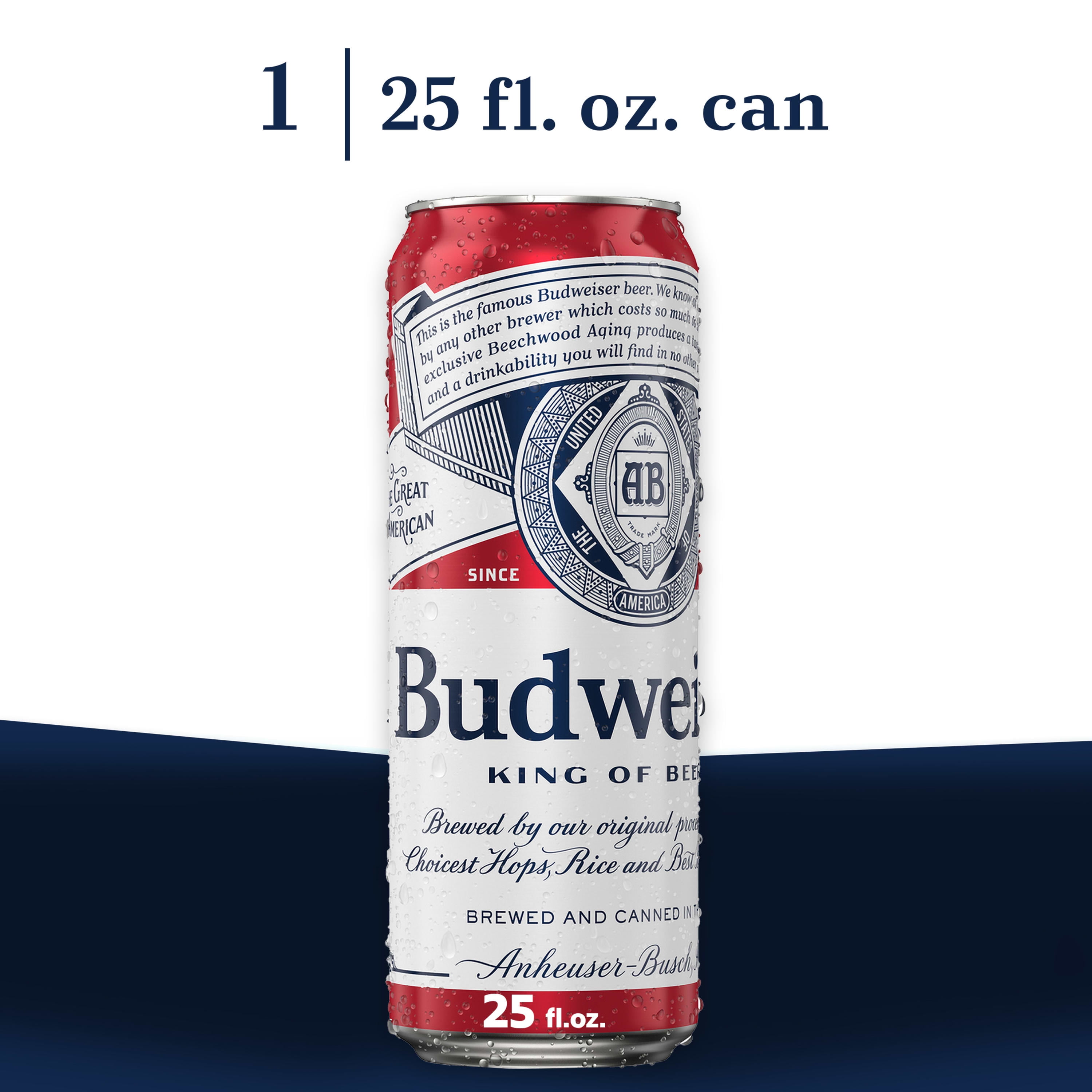Budweiser Beer, 25 FL OZ Can, 5 ABV Walmart Inventory Checker