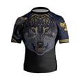 thumbnail image 2 of Raven Fightwear Men's Ulfhedinn Wolf Norse BJJ Rash Guard Short Sleeve MMA Black, 2 of 3